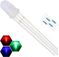 Diffused 28mm Leg 5mm 4PIN LED RGB CA Use 3V 20mA - 1