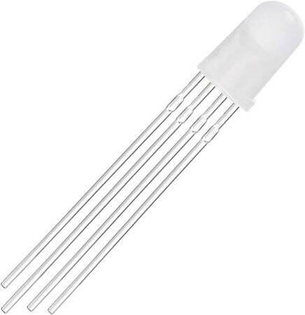 Diffused 28mm Leg 5mm 4PIN LED RGB CC Use 3V 20mA - 3