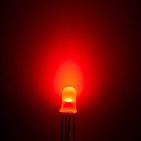 Diffused 28mm Leg 5mm 4PIN LED RGB CC Use 3V 20mA - 4