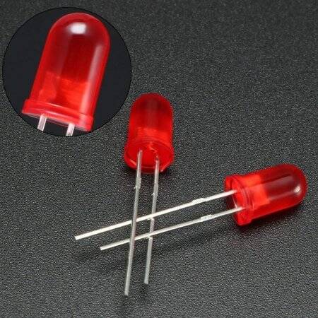 Diffused 28mm Leg 5mm LED Water Clear Red+Blue CC Use 2V 20mA - 4