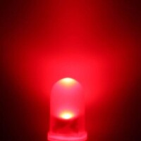 Diffused 28mm Leg 5mm LED Water Clear Red+Blue CC Use 2V 20mA - 5