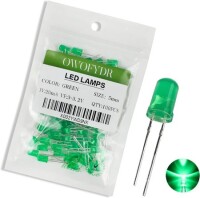 Diffused 28mm Leg 5mm LED Water Clear Red+Yellow Green CA Use 2V 20mA - 1