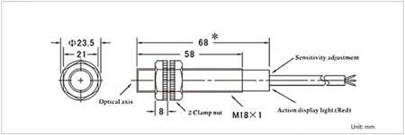 E3F-DS30P1 PNP Photoelectric Sensor Switch Detection Range 5-30cm - 3