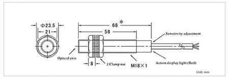 E3F-DS30P2 PNP Photoelectric Sensor Switch Detection Range 5-30cm - 3