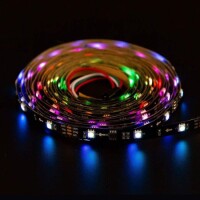 Epoxy 12V WS2811 RGB5050 Black SMD LED Strip 60 LED/Meter Flexible 5M/Roll IP65 - 2