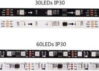 Epoxy 12V WS2811 RGB5050 White SMD LED Strip 144 LED/Meter Flexible 5M/Roll IP65 - 3