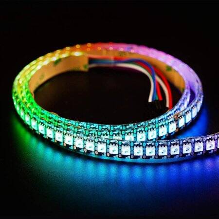 Epoxy 12V WS2815 RGB5050 Black Flexible 1M SMD LED Strip 144 LED/Meter IP65 - 2