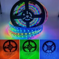 Epoxy 12V WS2815 RGB5050 Black SMD LED Strip 30 LED/Meter Flexible 5M/Roll IP65 - 3