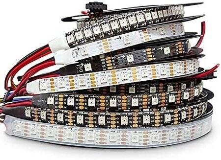 Epoxy 5V SK9822 APA102C RGB5050 Black SMD LED Strip 60 LED/Meter Flexible 5M/Roll IP65 - 1