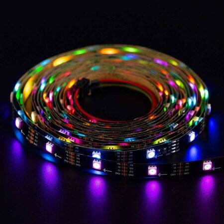 Epoxy 5V SK9822 APA102C RGB5050 White SMD LED Strip 60 LED/Meter Flexible 5M/Roll IP65 - 2