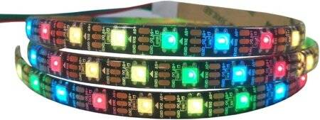 Epoxy 5V WS2812B RGB5050 Black Flexible 1M SMD LED Strip 100 LED/Meter IP65 - 2