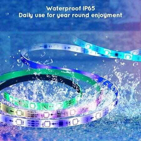 Epoxy 5V WS2812B RGB5050 Black Flexible 1M SMD LED Strip 100 LED/Meter IP65 - 4