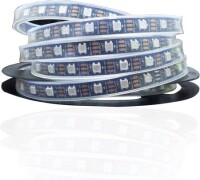 Epoxy 5V WS2812B RGB5050 Black SMD LED Strip 30 LED/Meter Flexible 5M/Roll IP65 - 1