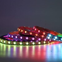 Epoxy 5V WS2812B RGB5050 Black SMD LED Strip 60 LED/Meter Flexible 5M/Roll IP65 - 4