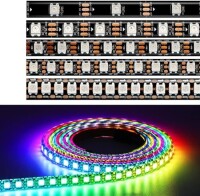 Epoxy 5V WS2812B RGB5050 White Flexible 1M SMD LED Strip 74 LED/Meter IP65 - 1