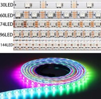 Epoxy 5V WS2812B RGB5050 White Flexible 1M SMD LED Strip 96 LED/Meter IP65 - 3