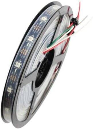 Epoxy 5V WS2813B RGB5050 Black SMD LED Strip 30 LED/Meter Flexible 5M/Roll IP65 - 1