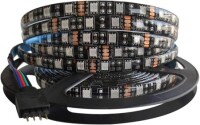 Epoxy 5V WS2813B RGB5050 Black SMD LED Strip 60 LED/Meter Flexible 5M/Roll IP65 - 1