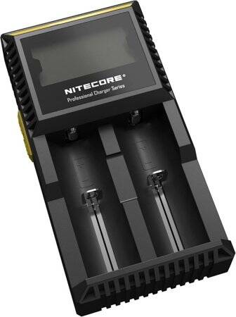 EU NITECORE D2 Digicharger 2 slots InKablolugent Charger With LCD Display For Li-ion/LifePO4/Ni-MH/Ni-Cd/AA/AAA Battery - 1