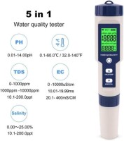 EZ-9909 5 in 1 EC/ TDS/ PH/ TEMP/ SALY Water Quality Tester With Backlight With Battery - 3