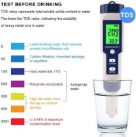 EZ-9909 5 in 1 EC/ TDS/ PH/ TEMP/ SALY Water Quality Tester With Backlight With Battery - 5