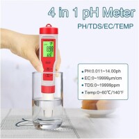 EZ9908 4 in 1 multifunction Test Water Testing Kit pH/TDS/EC/TEMP With Battery - 4