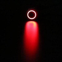 Flat Head 12mm 110-220V Waterproof Momentary Self-Reset Metal Push Button Switch With Red Led Light - 1