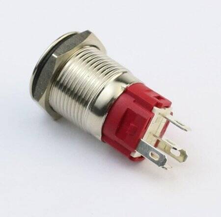 Flat Head 16mm 12-24V Waterproof Momentary Self-Resert Metal Push Button Switch With Yellow Led Light - 4