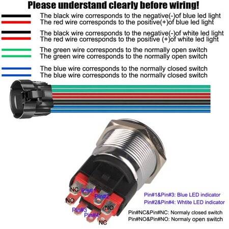 Flat Head 16mm 12-24V Waterproof Self-Locking Metal Push Button Switch With Green Led Light And Switch Socket Button Connector - 3