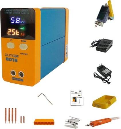 GLITTER 801B Energy Storage Spot Welder +70B Welder Pen+73SA Welding Head UK Plug - 1