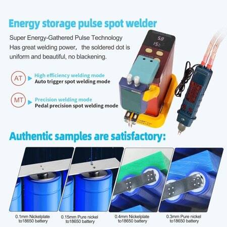 GLITTER 801D 12KW Energy Storage Pulse Spot Welder +73B Welder Pen+73SA Welding Head EU Plug - 4