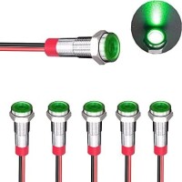 Green 10-24V 12mm LED Metal Indicator Light - 1