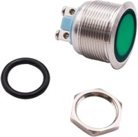 Green 24V AD22C-12 LED Metal Indicator Light - 2