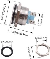 Green 24V AD22C-12 LED Metal Indicator Light - 4