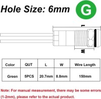 Green 24V AD22C-6 LED Metal Indicator Light - 2