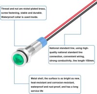 Green 24V AD22C-6 LED Metal Indicator Light - 4