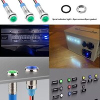 Green 24V AD22C-6 LED Metal Indicator Light - 5