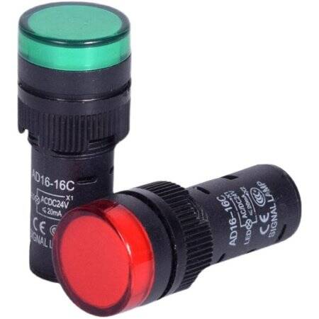 Green AC220V 16mm AD16-16C LED Power Pilot Signal Light Lamp - 1