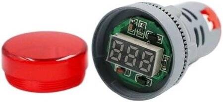 Green AC60-500V 22mm AD16-22DSV LED Voltmeter Indicator Light With Big Digital Tube - 3