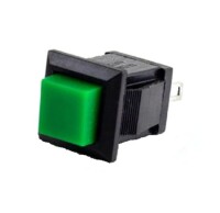 Green DS-429A 10mm 2 PIN Self-Locking Square Push Button Switch With Lock - 1