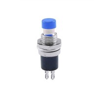 Green PBS-110 2 PIN 7mm Thread Momentary Self-Reset Push Button Switch - Press On-NO - 1