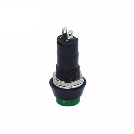 Green PBS-11A 12mm 2 PIN Self-Locking Round Plastic Push Button Switch - 4