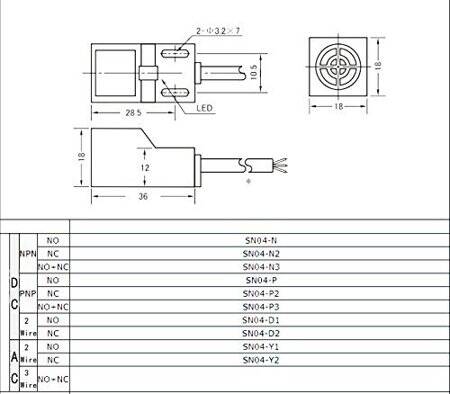 Green SN04-N2 NPN DC10-30V Inductive Proximity Sensor Switch NC 3 Line - 2