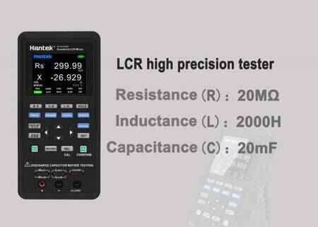 Hantek 1833C 100Hz To 100kHz Handheld Digital LCR Meter US Plug With Battery - 3