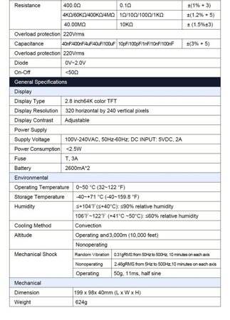 Hantek 2C42 40Mhz 2CH Digital Oscilloscope With Multimeter EU Plug With Battery - 2