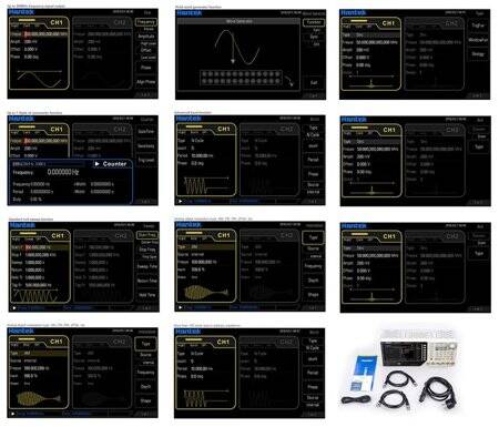 Hantek DPO6084B 80MHz 4CH 6 in 1 Arbitrary Waveform Generator UK Plug - 5