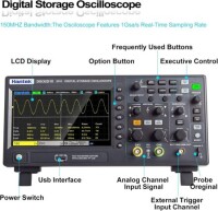 Hantek DSO2D10 100Mhz 2CH Signal Generation Oscilloscope With Signal Source CN Plug - 4