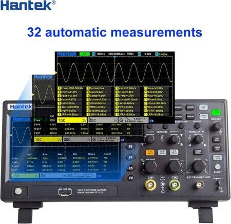 Hantek DSO2D10 100Mhz 2CH Signal Generation Oscilloscope With Signal Source CN Plug - 5