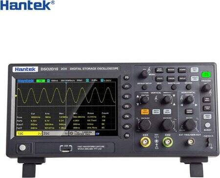 Hantek DSO2D10 100Mhz 2CH Signal Generation Oscilloscope With Signal Source EU Plug - 2