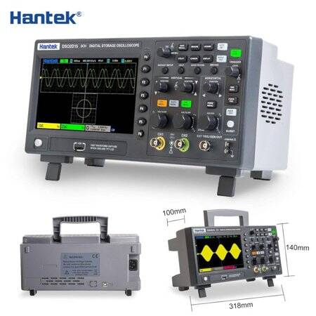 Hantek DSO2D10 100Mhz 2CH Signal Generation Oscilloscope With Signal Source US Plug - 3